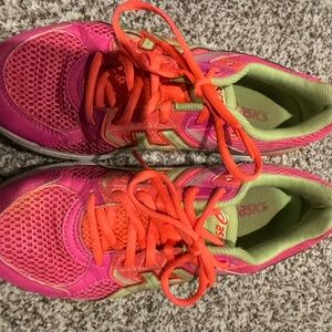 Asics Pink and Orange Running Shoes